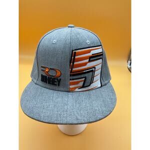 Dungey #5 Motocross Baseball Hat, Grey & Orange, Adjustable, Acrylic/Wool, 2014